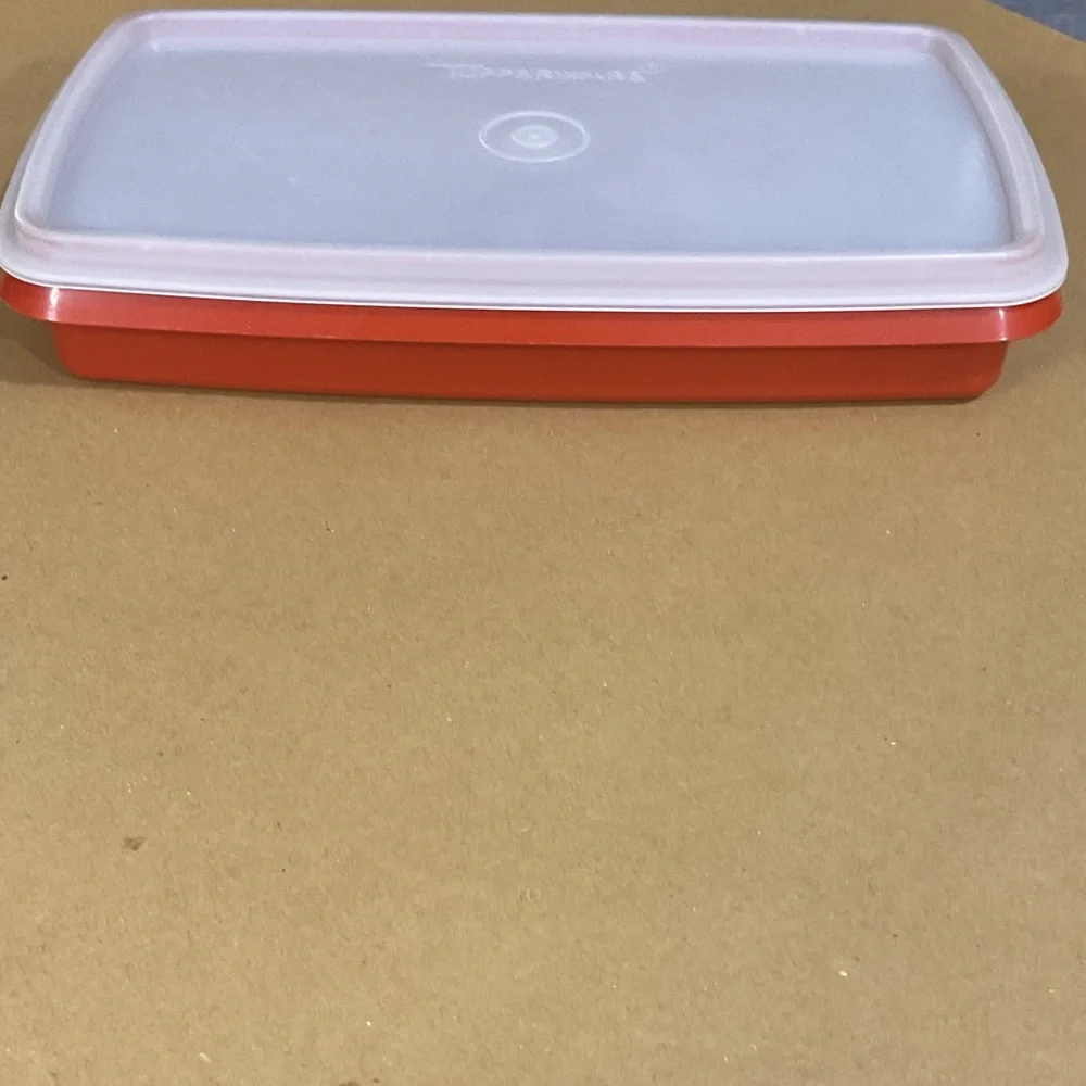 Tupperware Red Base with White Lid
